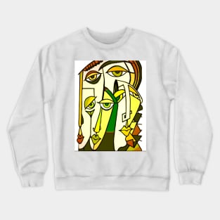 portrait cubism Crewneck Sweatshirt